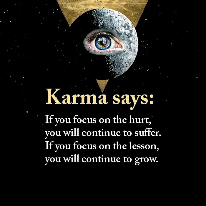Karma Says: If You Focus On The Hurt You Will Continue To Suffer MAGNET