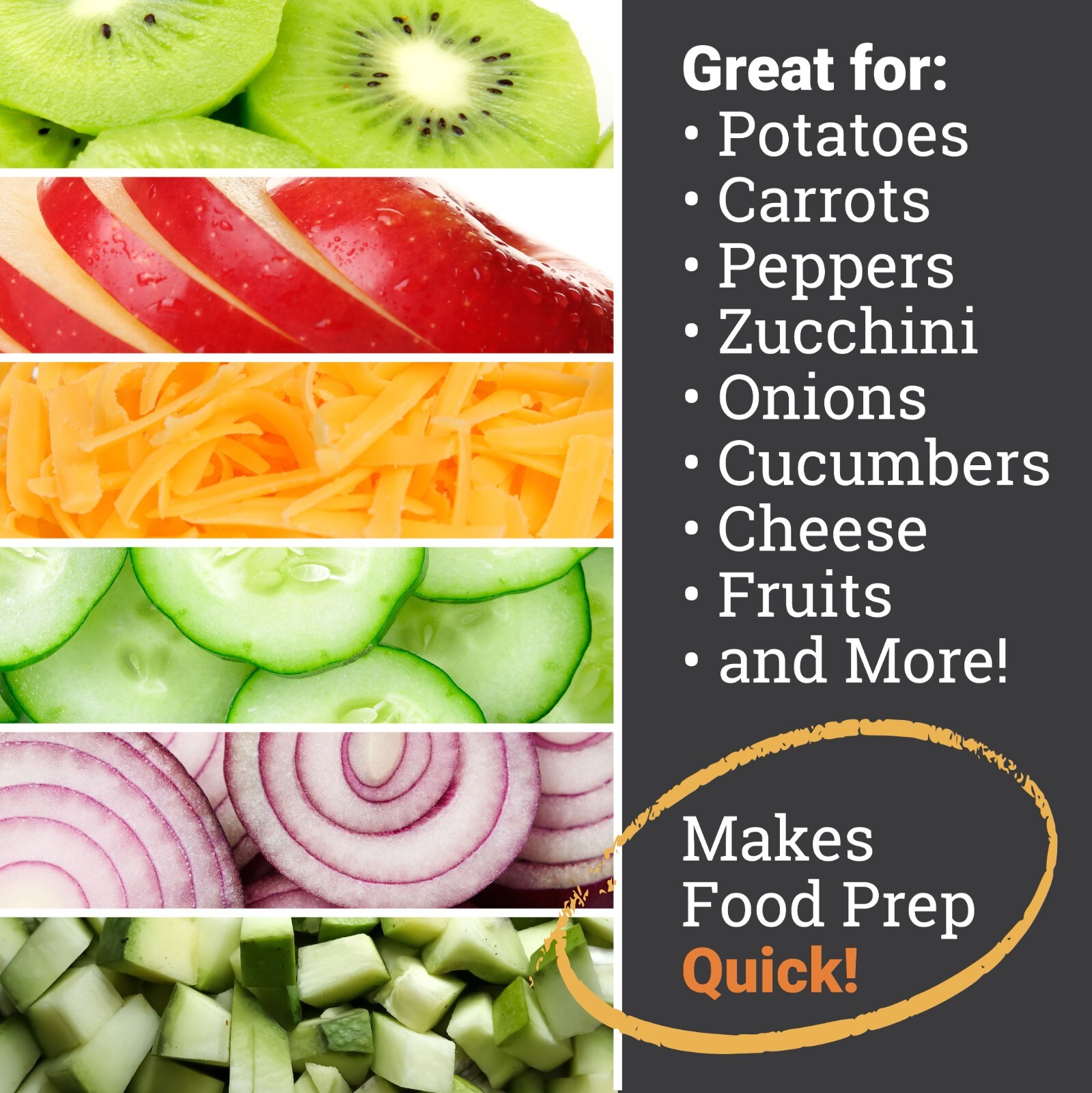 Nutrislicer XL All in 1 Mandoline Slicer and Vegetable Chopper with Container