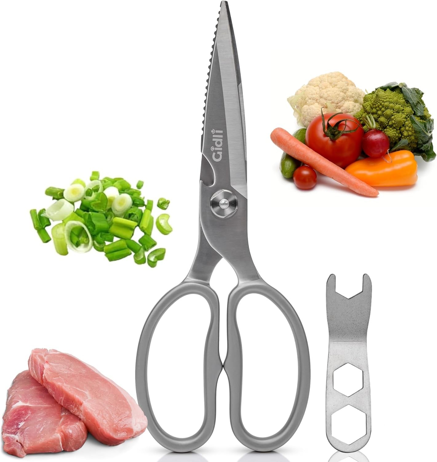 PREMIUM KITCHEN SCISSORS LIFETIME REPLACEMENT WARRANTY HEAVY DUTY KITCHEN SHEARS