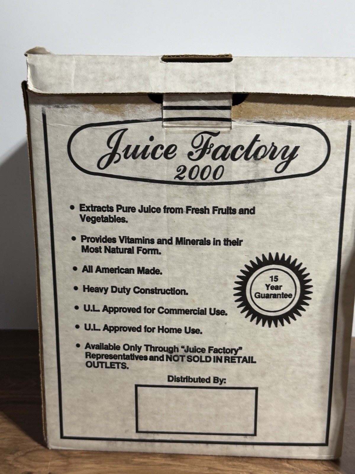 Juice Factory 2000 Electric Centrifugal Juicer White 800W Easy Clean 120V