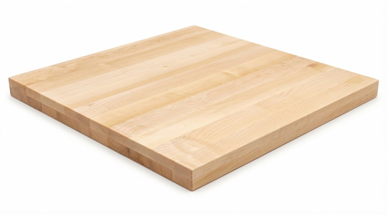 24 in. x 24 in. x 1.5 in. Solid Maple Butcher Block Countertop
