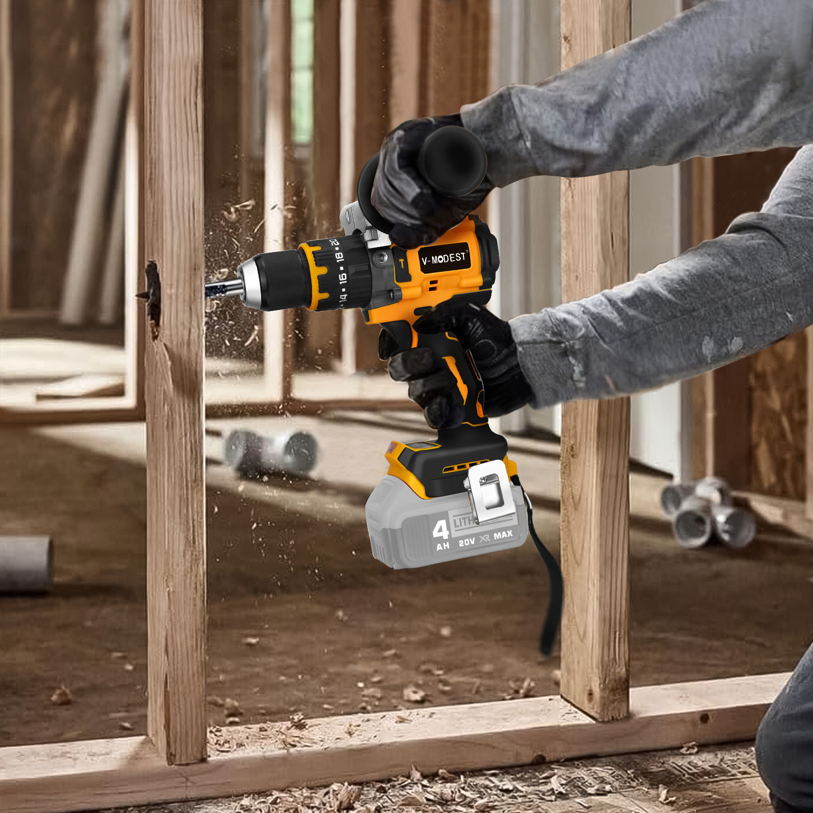 1/2″ Cordless Hammer Drill/Driver Brushless For DEWALT 20V MAX Battery 2-Speed