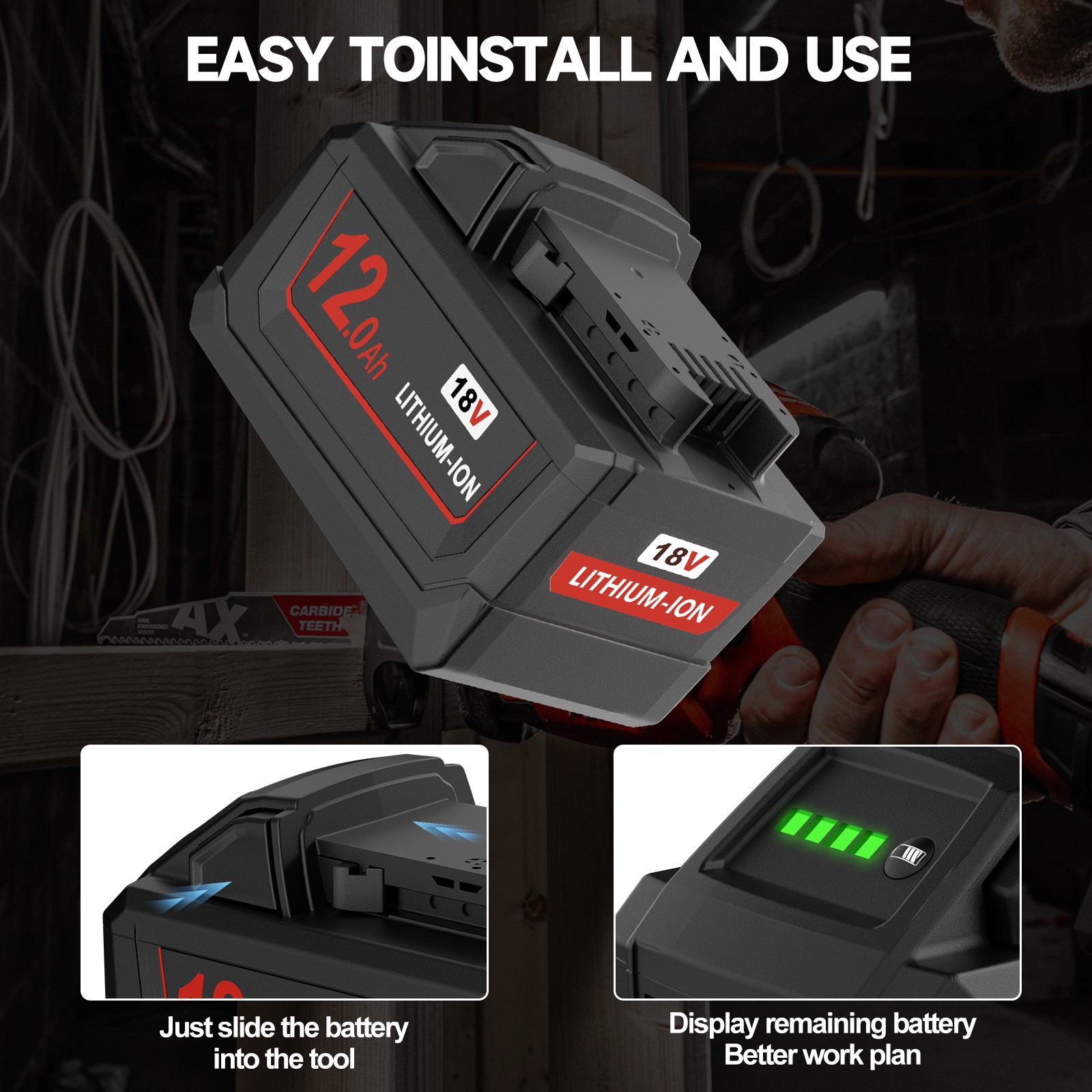 NEW Battery/Charger For Milwaukee for M18 8.0Ah Extended Lithium 18V 48-11-1880