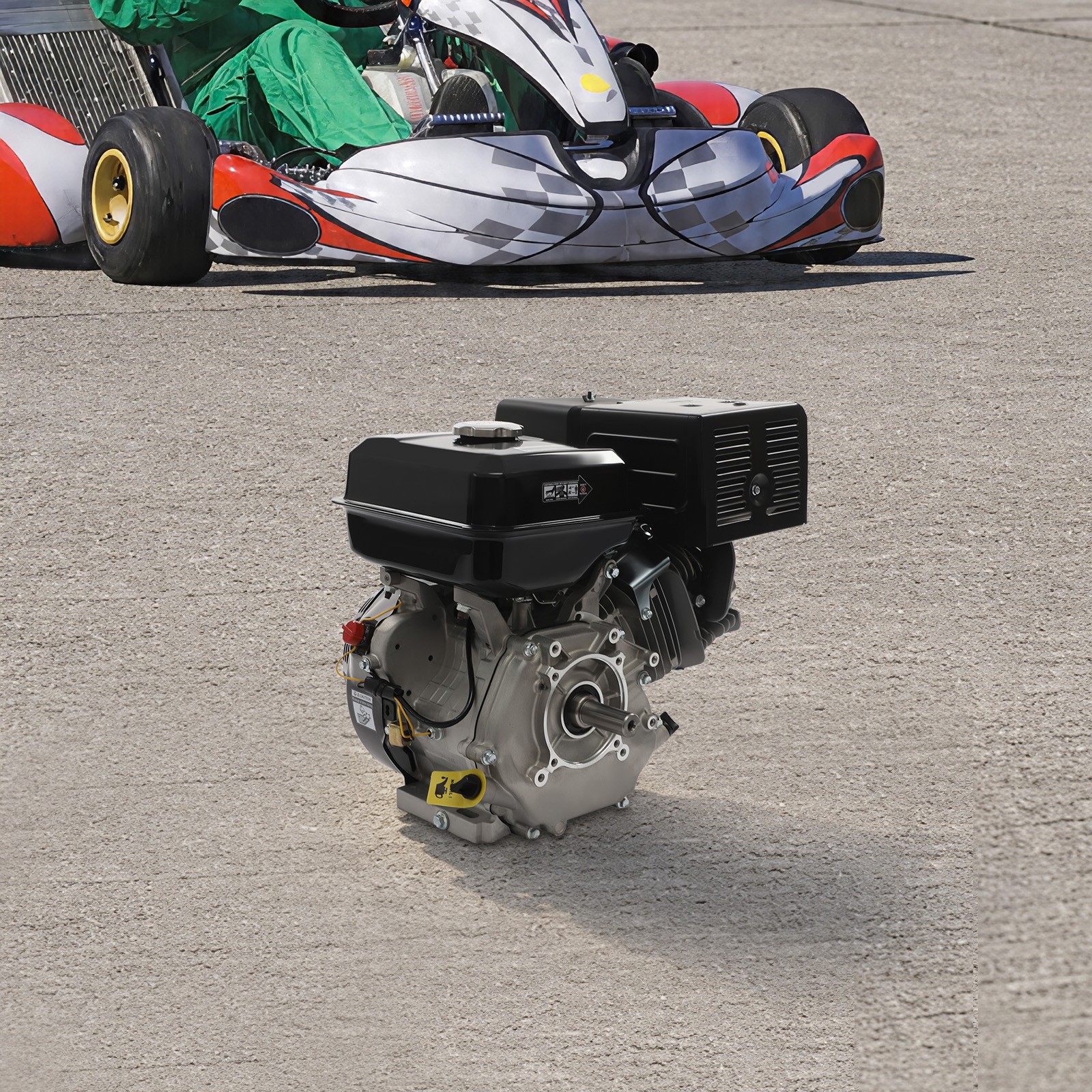 4-Stroke 420cc 15HP OHV Horizontal Shaft Gas Engine Recoil Start Go Kart Motor