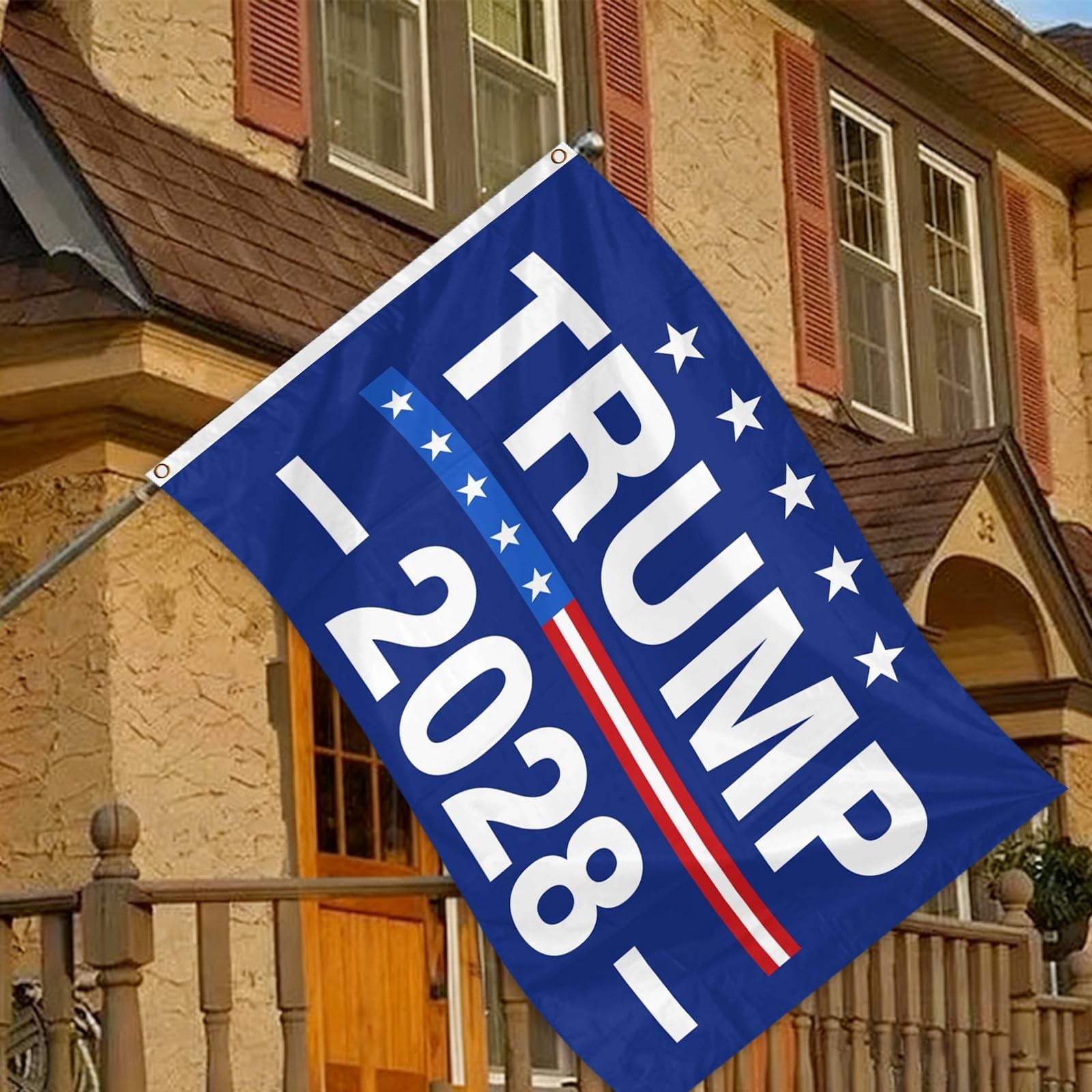 Trump 2028 Flag Double Sided 3×5 FT,Heavy-Duty MAGA Banner with 2 Brass Gromm…