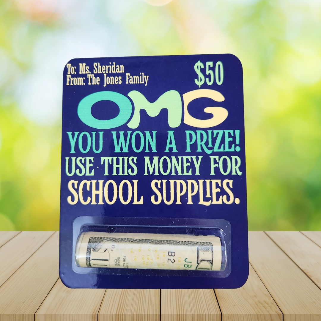Teacher Money Holder, Back to School Money Card, Teacher Gift, Gift for Teachers