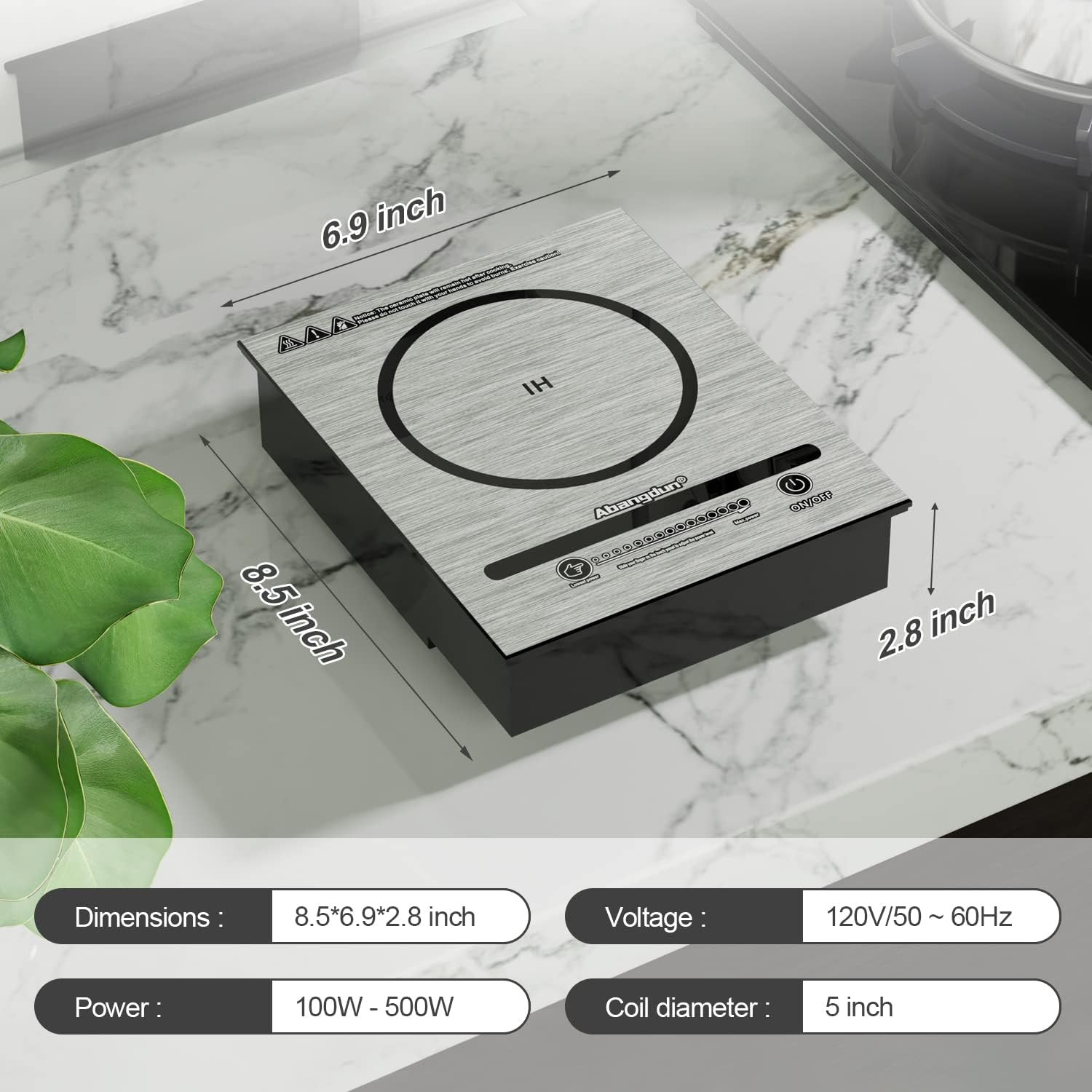 Mini Induction Cooktop, Portable Induction Cooktop 500W for Moka Pot & Small Coo