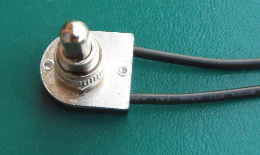 Push Button Lamp switch on/ off switch, 3/8 shaft, nickel