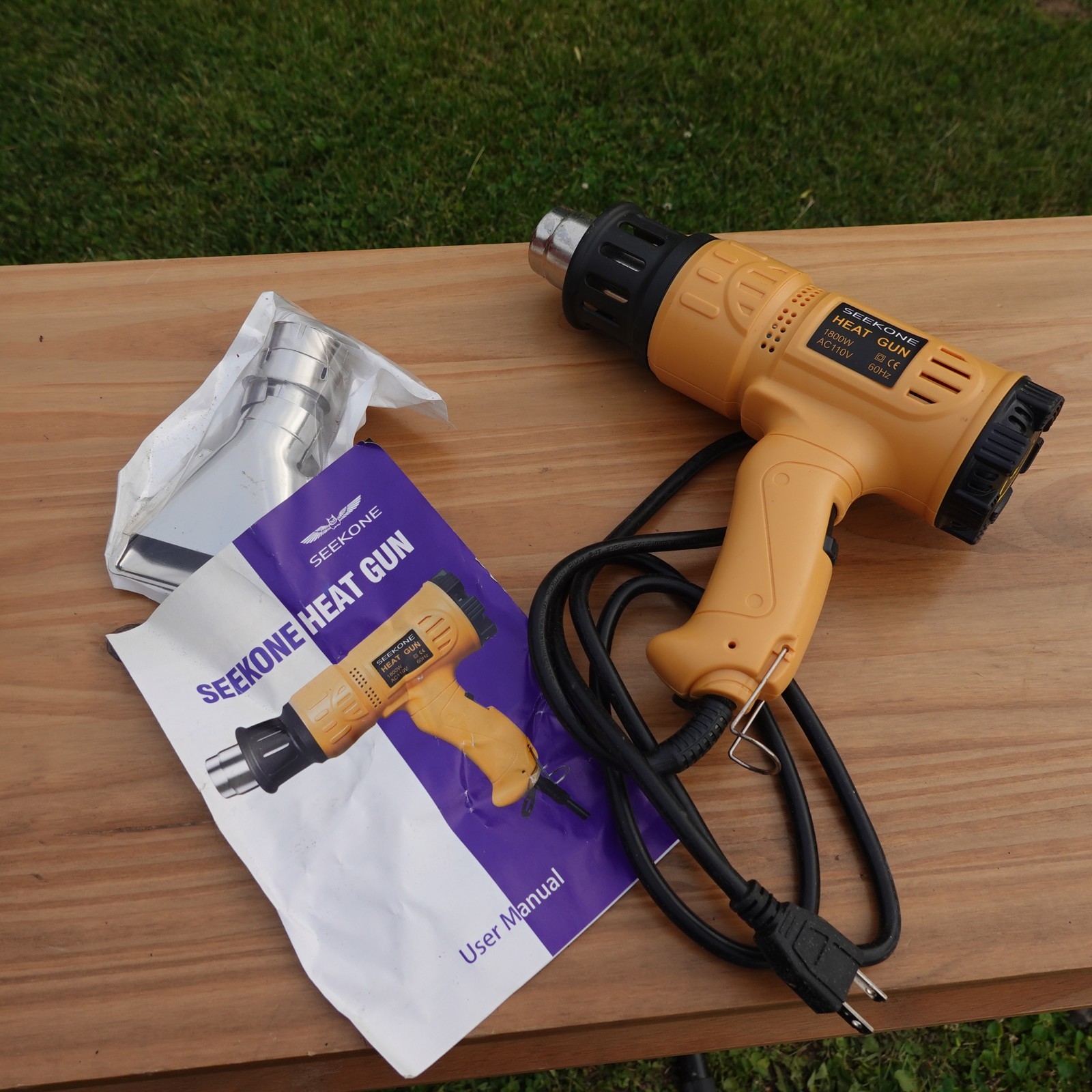 Heat Gun 1800W 122℉-1202℉（50℃- 650℃）Fast Heating Heavy Duty Hot Air Gun Kit Vari