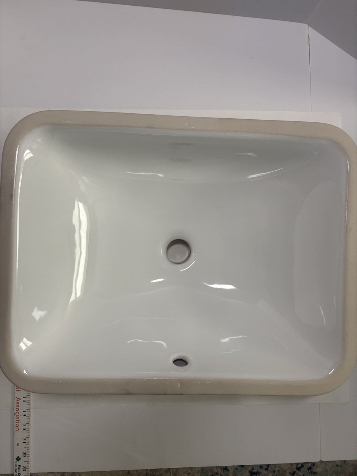 Kohler 2000-0 Undermount Bathroom Sink Rectangular NIB Hardware Included Read