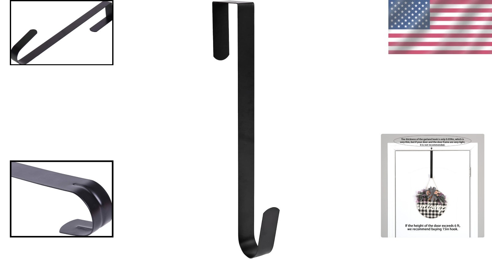 Heavy-Duty 12-Inch Wreath Hanger for All Holidays – Maximum 22 lbs Capacity