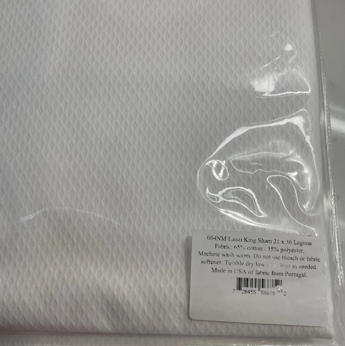 Matouk NWT (1pc) King Sham Lanai 65% Cotton Lagoon Scalloped ONE SHAM