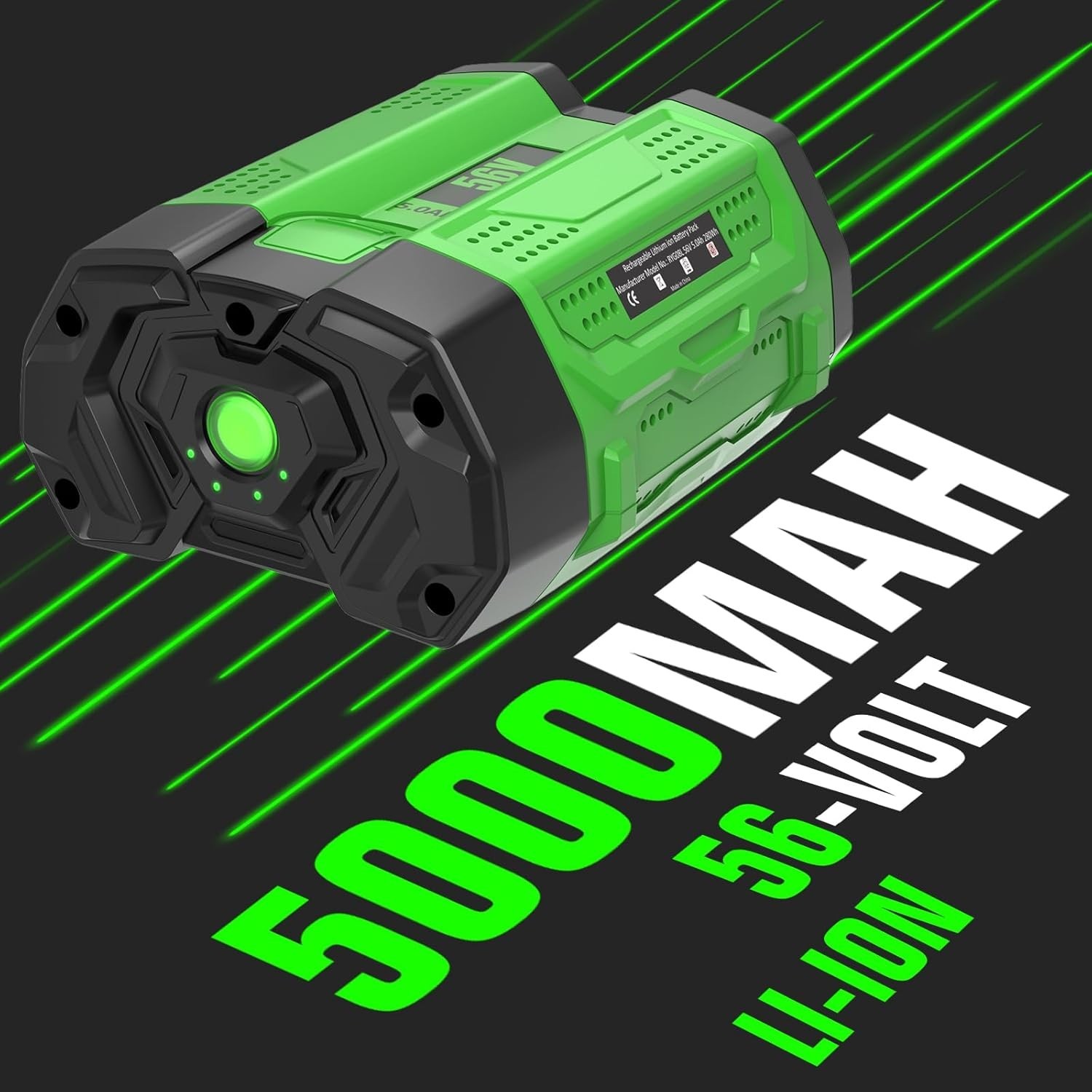 5.0Ah Lithium Battery / Charger For EGO Power+ 56V BA2800 BA2800T BA4200 BA1400