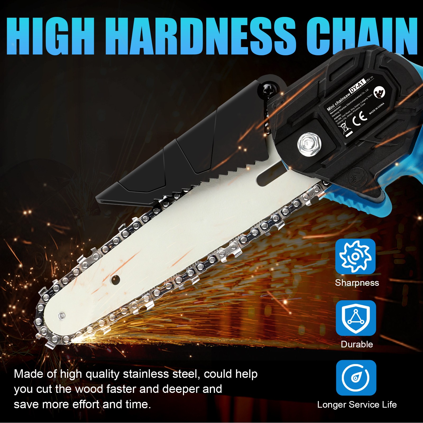 6″ Mini Cordless Electric Chainsaw Handheld w/ 2x 5.5Ah Battery for Makita 18V