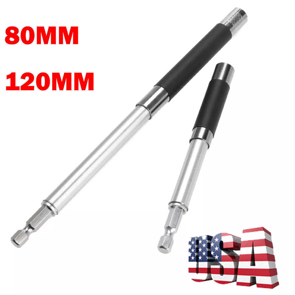 Magnetic Extension Bit Holder 80mm 120mm 1/4″ Hex Screwdriver Drill Extra Long