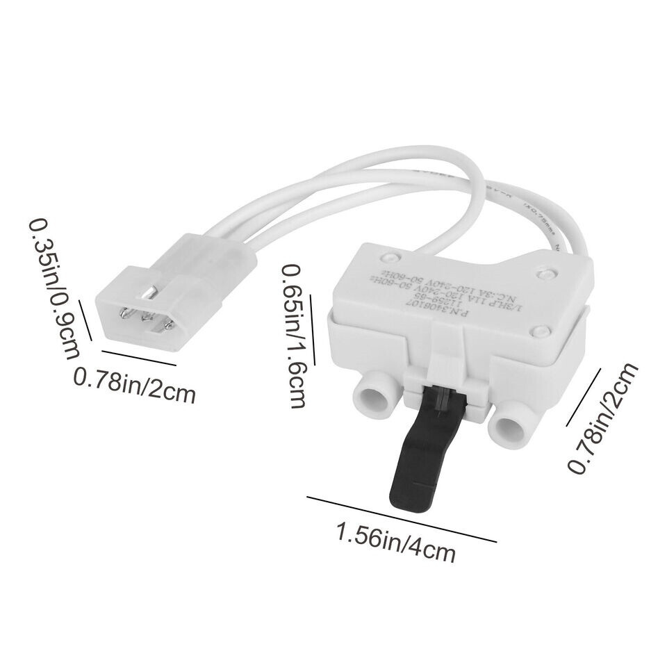10Pcs 3406107 Dryer Door Switch Kit for Whirlpool Kenmore Maytag 3405100 3405101