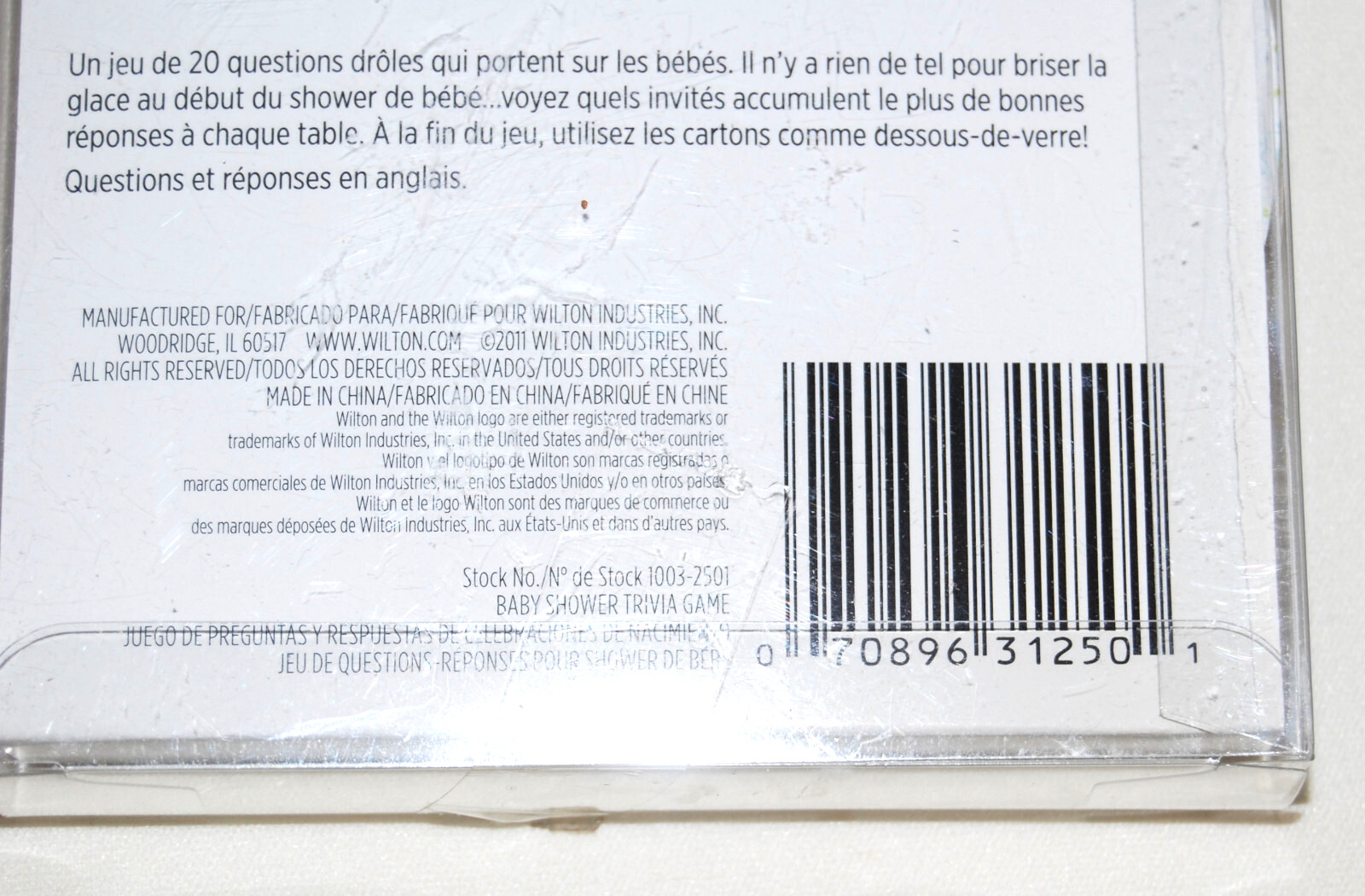 NIB Wilton Unisex Baby Shower Baby Trivia Coasters 20pc Set