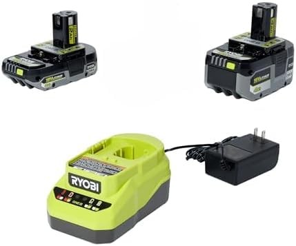 RYOBI ONE+ 18V Starter Kit (2.0Ah + 4.0Ah Batteries + Charger)