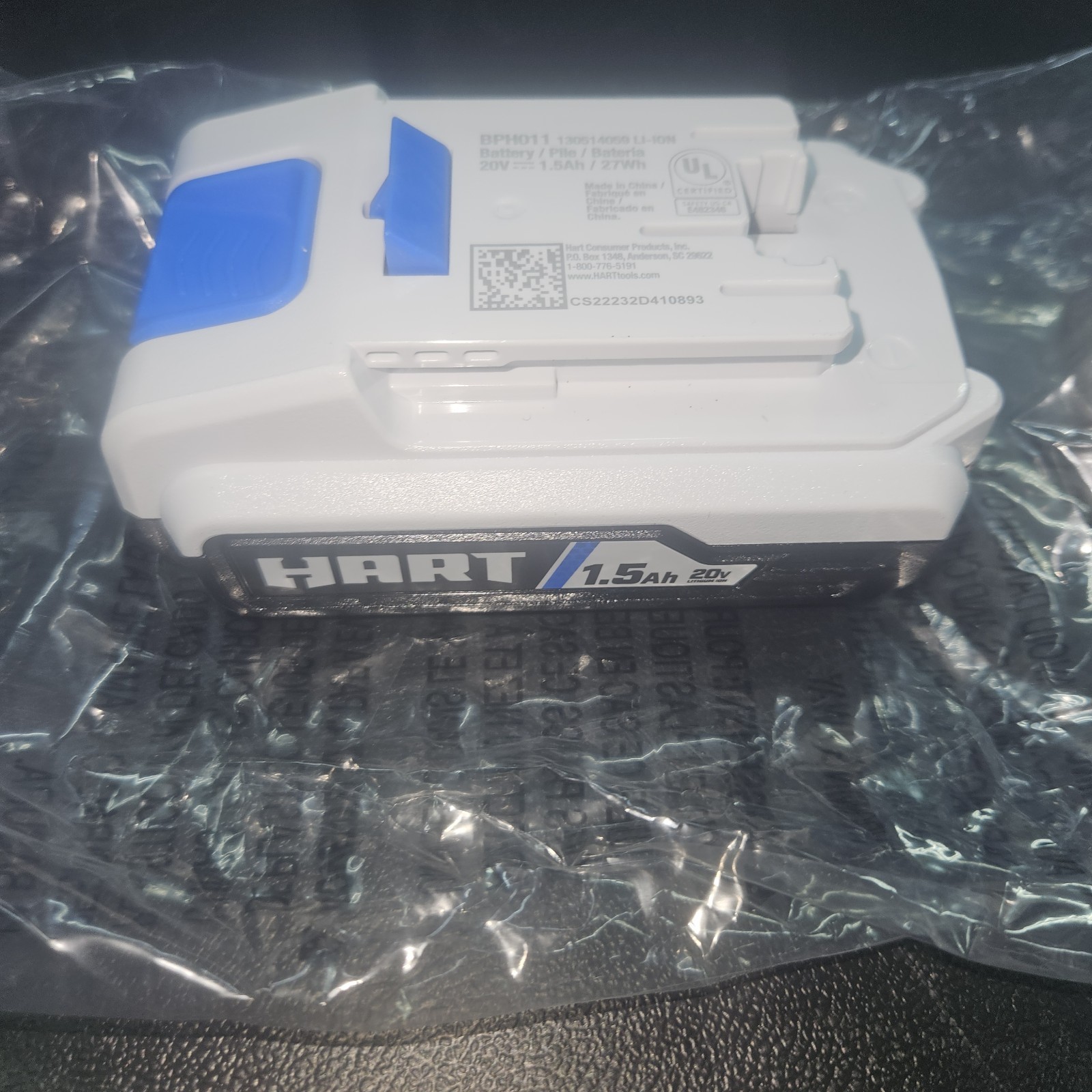HART 20V Lithium‑Ion 1.5Ah Battery BPH011 OEM Fast Shipping Unused