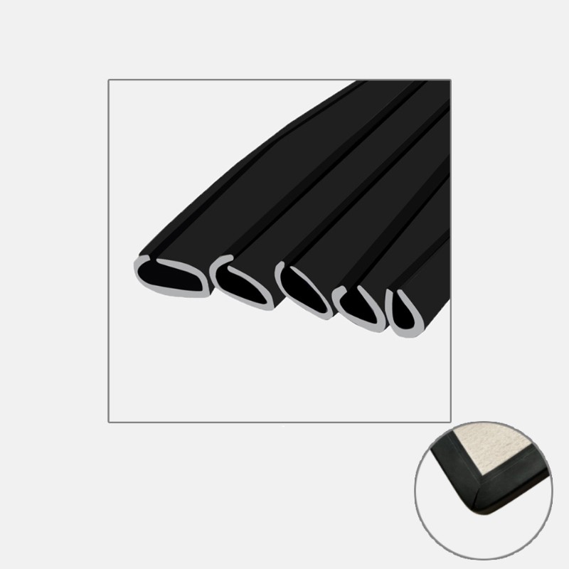 Black Rubber U Channel Edging Trim Seal U-Shaped Bumper Sealing 0.1mm-36mm Slot
