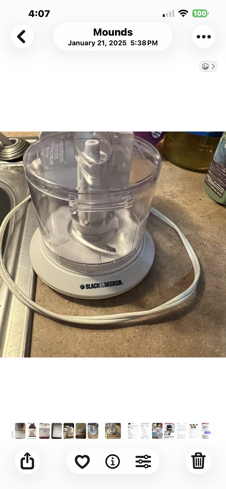 BLACK+DECKER Mini Food Processor White Dishwasher-Safe Parts