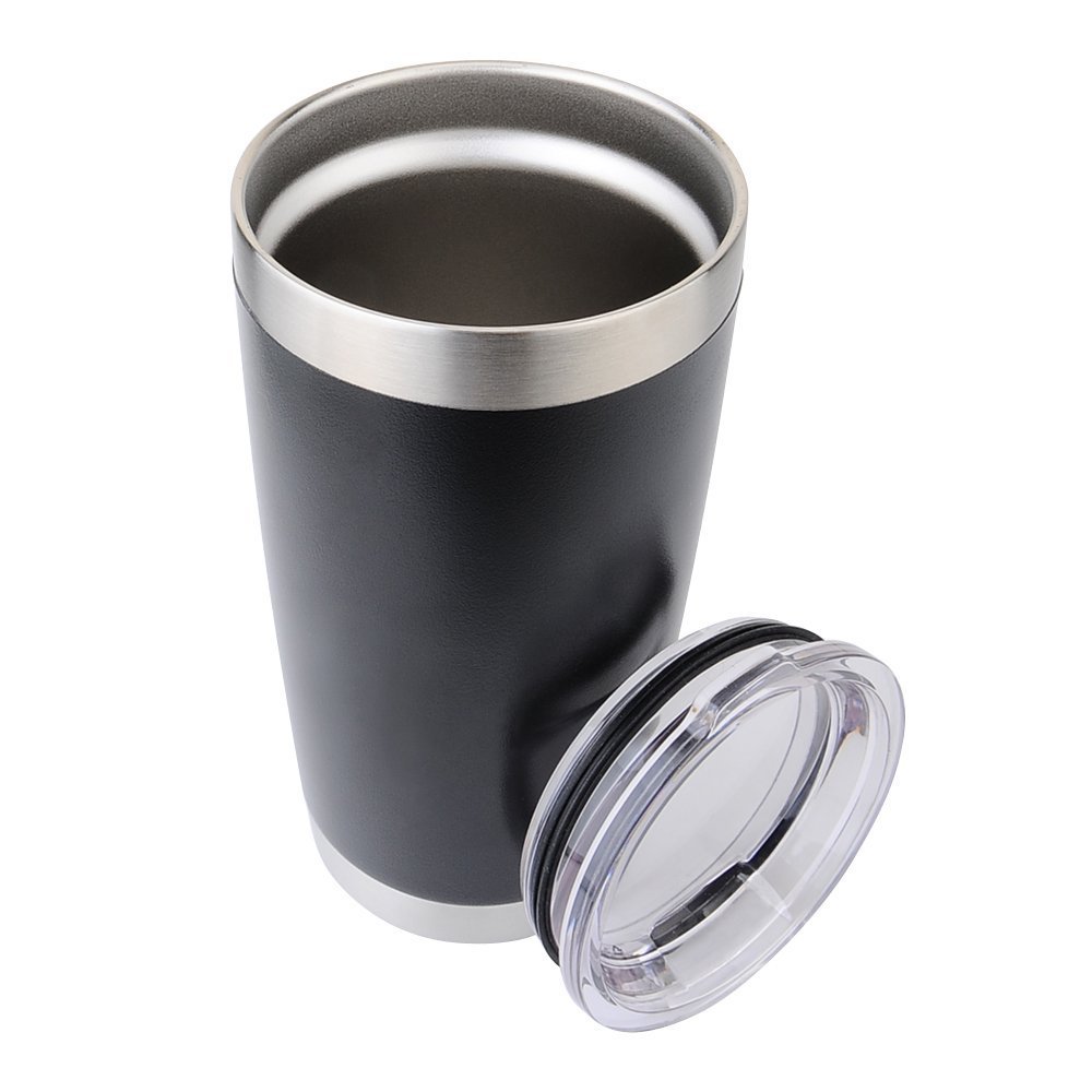 Stainless Steel Double Wall Vacuum Tumbler – Matte Black – 20oz