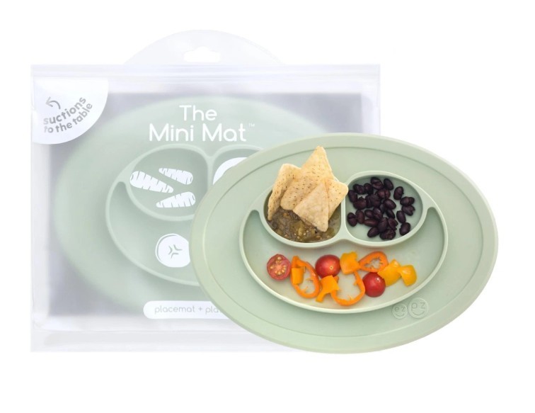 ezpz Mini Mat for 12 Months+ (Sage) – 100% Silicone Placemat – New !!