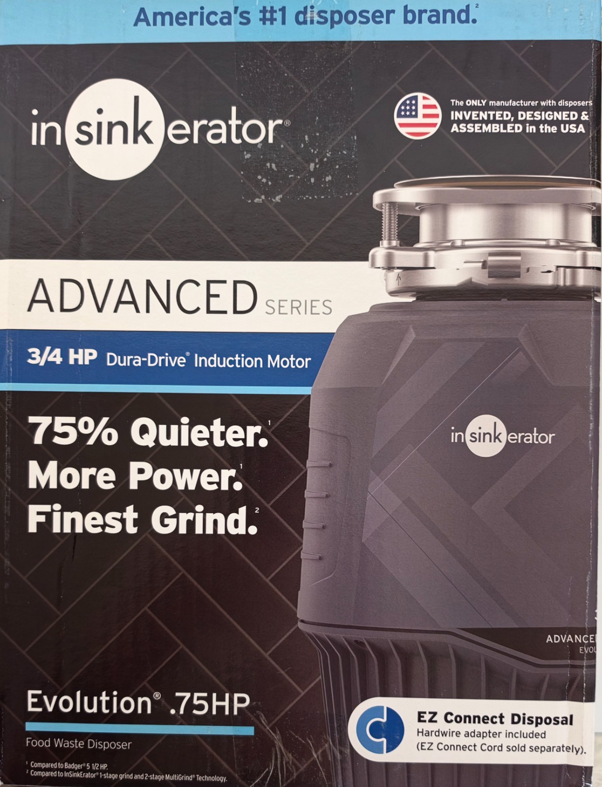 INSINKERATOR 80021-ISE Evolution Series Continuous Feed Garbage Disposal, 3/4 HP