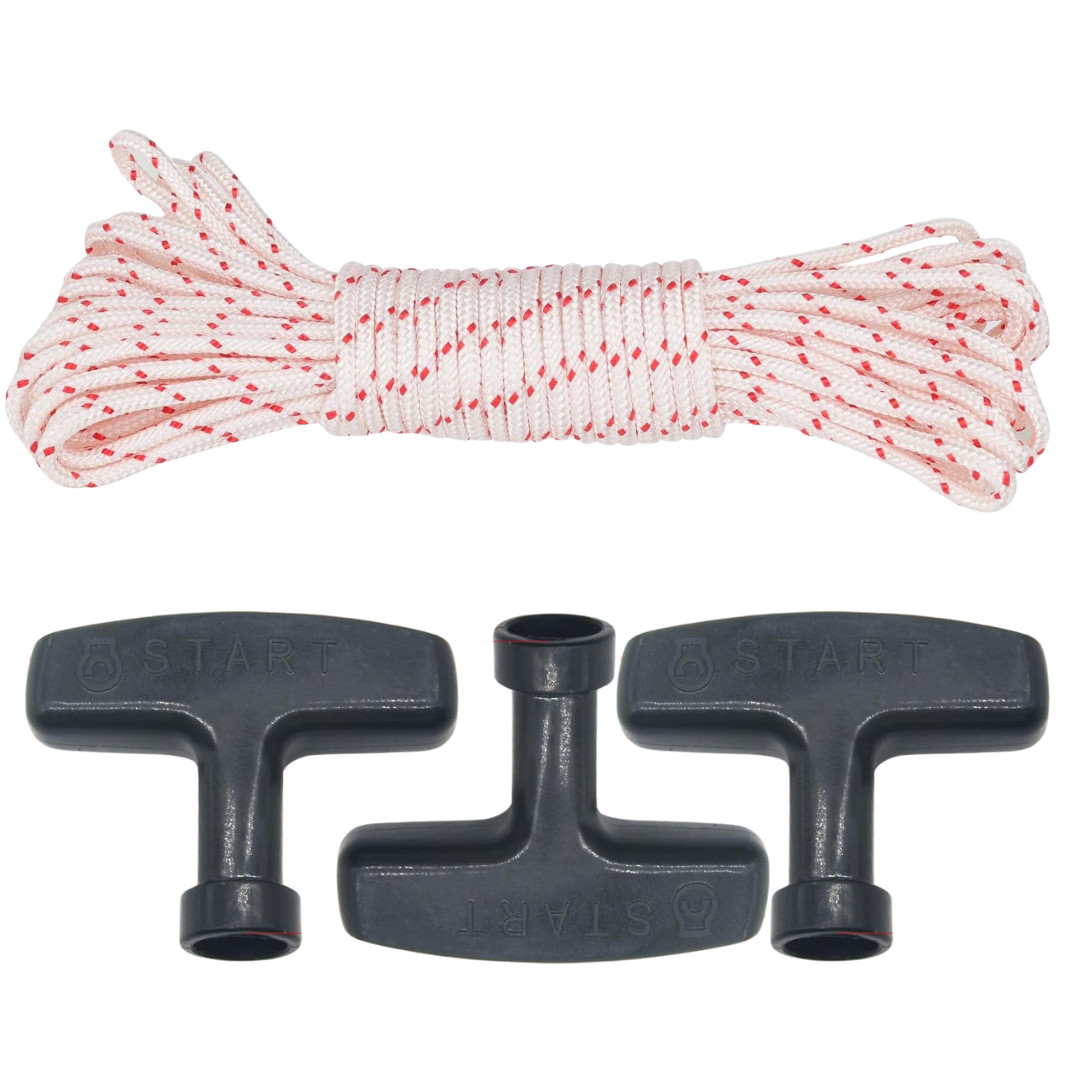 Starter Rope Pull Cord 5mm x 10m (30Feet) w Handle for Honda Briggs Kohler