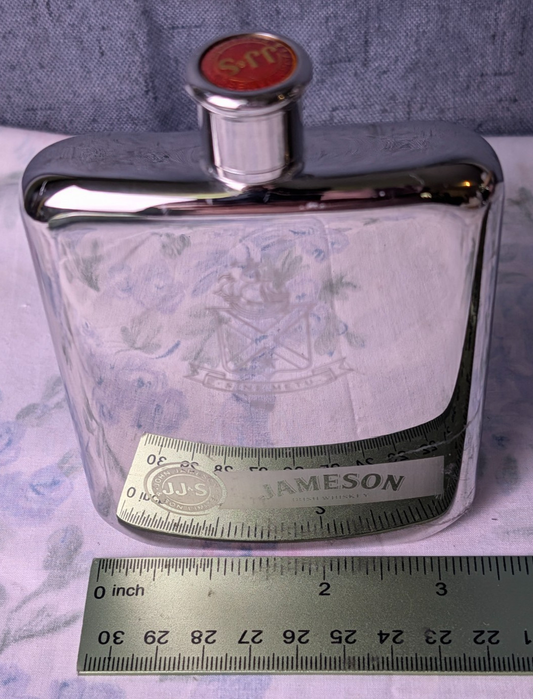 VTG Jameson Irish JJ & S Whiskey Limited Flask Stainless Steel 5″ Pocket Flask