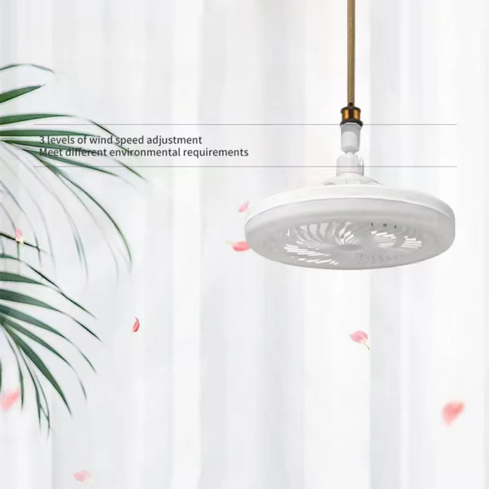 Rotatable 3in1 Ceiling Fan Remote Control Lighting Lamp Base Bedroom Living Room
