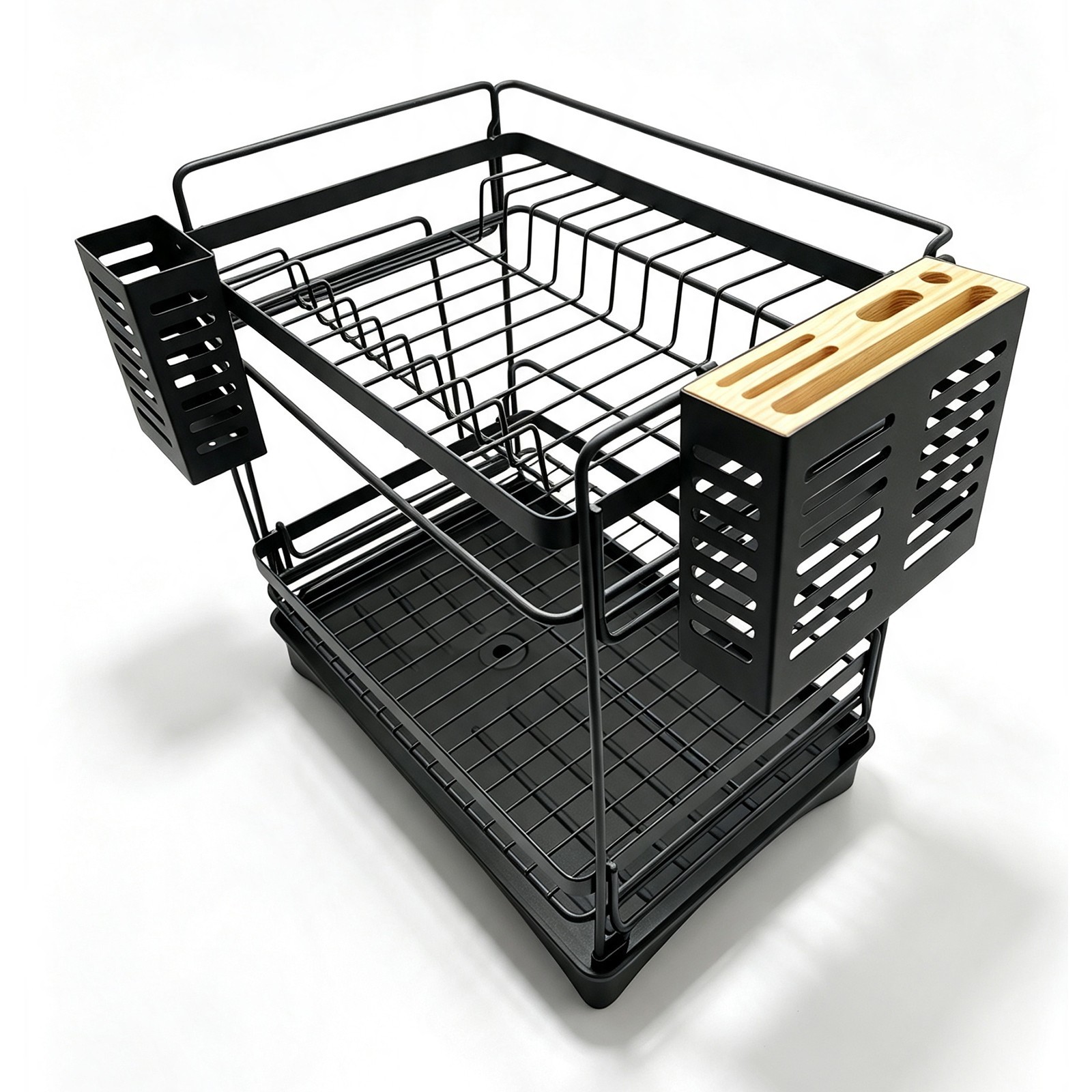 2 Tier Over Sink Dish Drying Rack Stainless Steel Kitchen Dish Drainer Organizer
