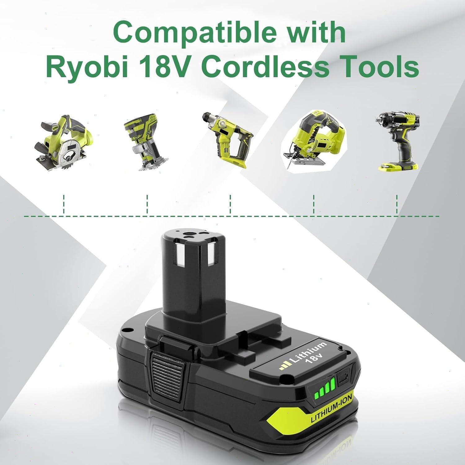 2PACK For RYOBI 18V 3.6Ah P108 High Capacity Battery 18Volt Lithium-Ion One Plus
