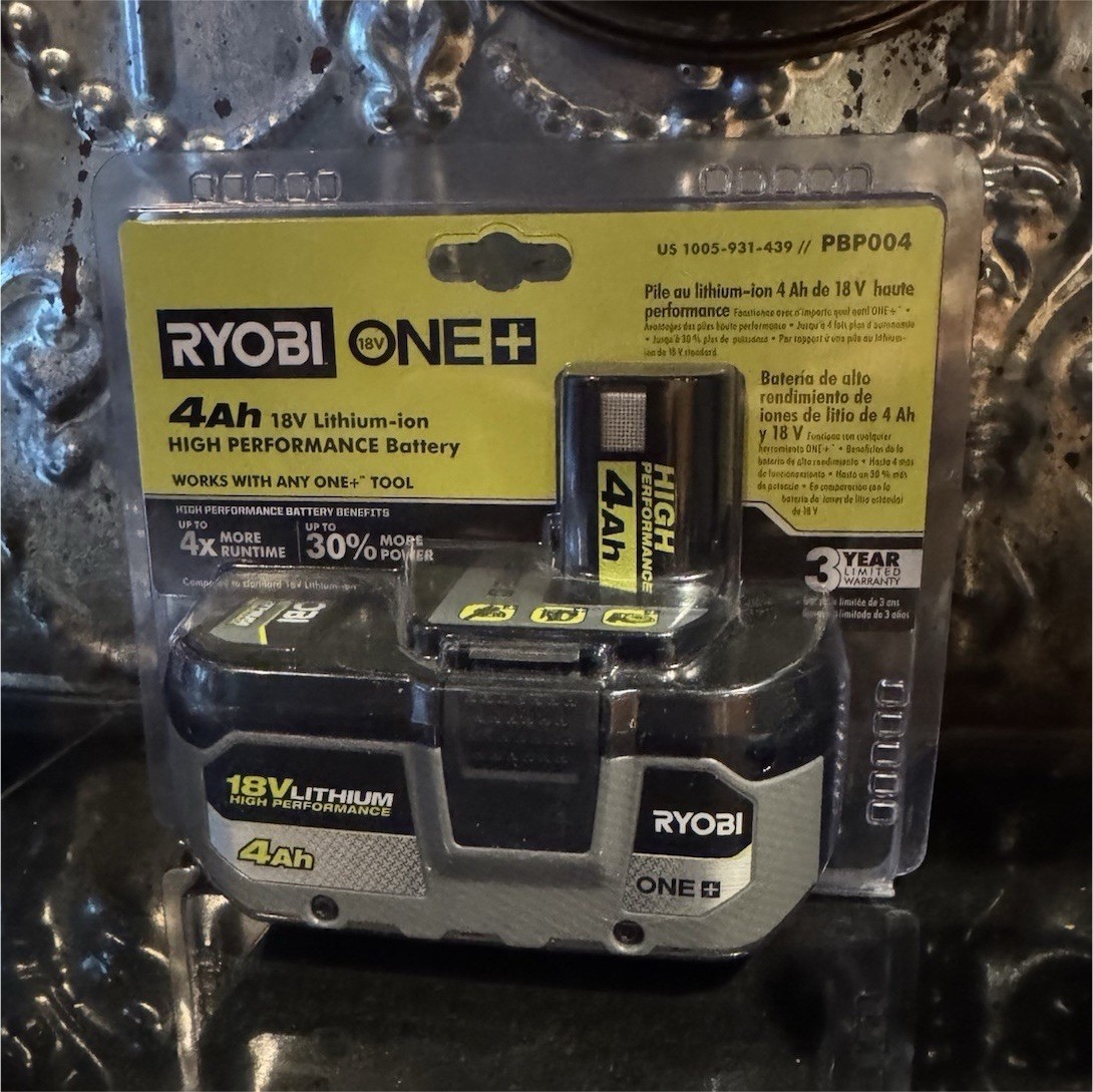 Ryobi ONE+ 18V Li-Ion 4Ah High Performance Battery Pack PBP004 Black