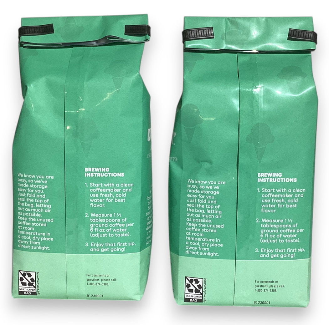 Dunkin’ Mint Chip Ground Coffee, Limited Edition, 2 11-Ounce Bags, Exp 11-2026