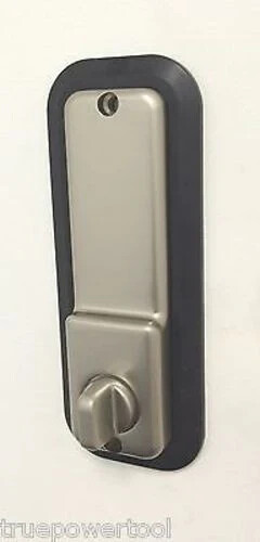 All Weather Mechanical Keyless Deadbolt Door Lock – Satin Nickel