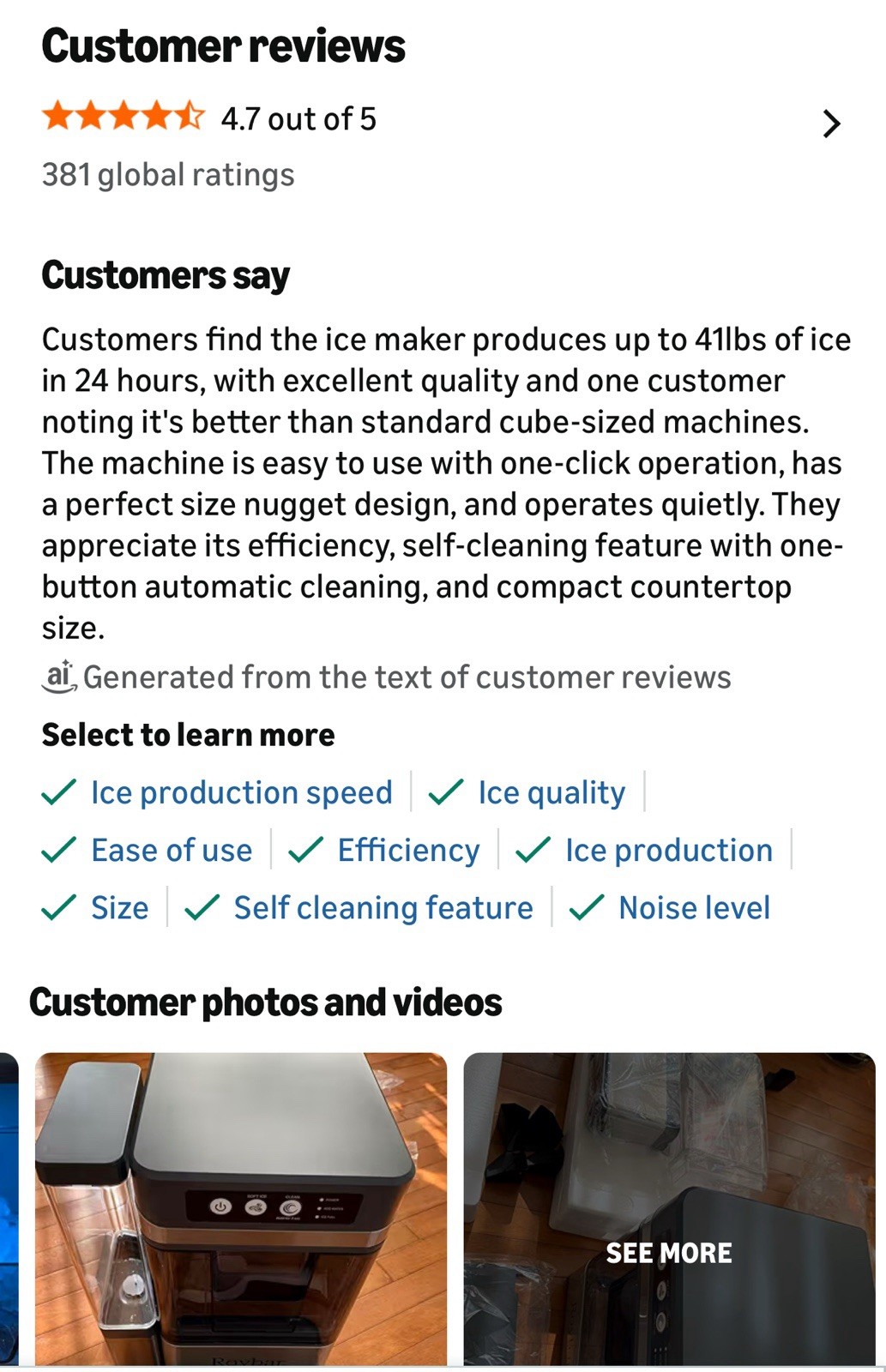 Large Capacity Ice Makers Countertop One-Click Operation Self-Cleaning Portable