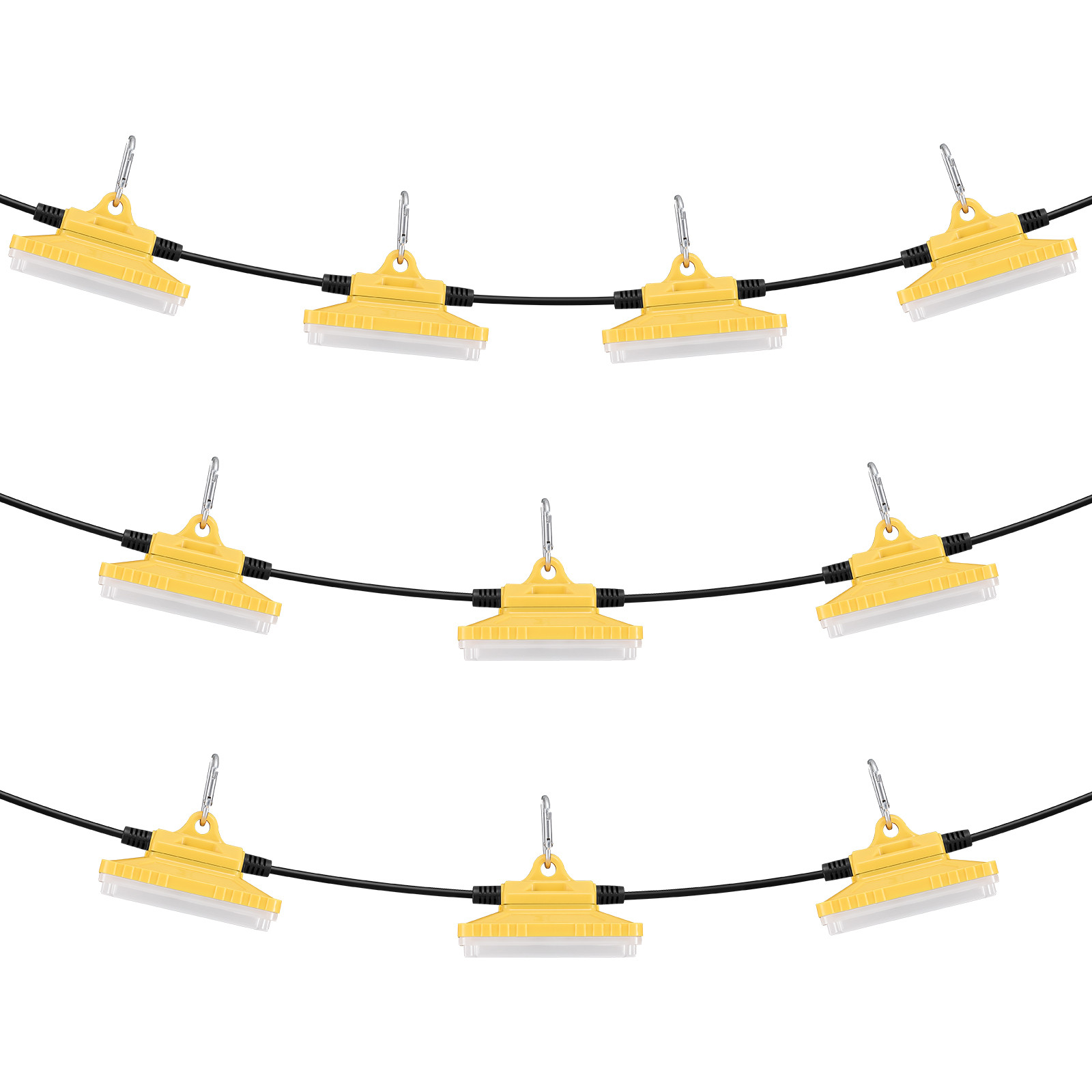 VEVOR 100FT Construction String Lights 150W 15000LM Connectable Waterproof