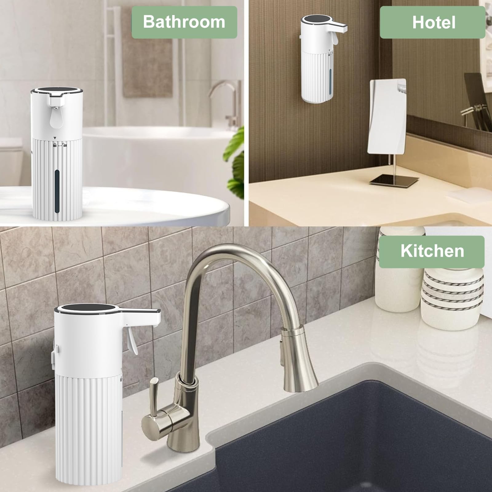 Push-Activated Automatic Soap Dispenser, Soap Dispenser for kitchen,Continuou…