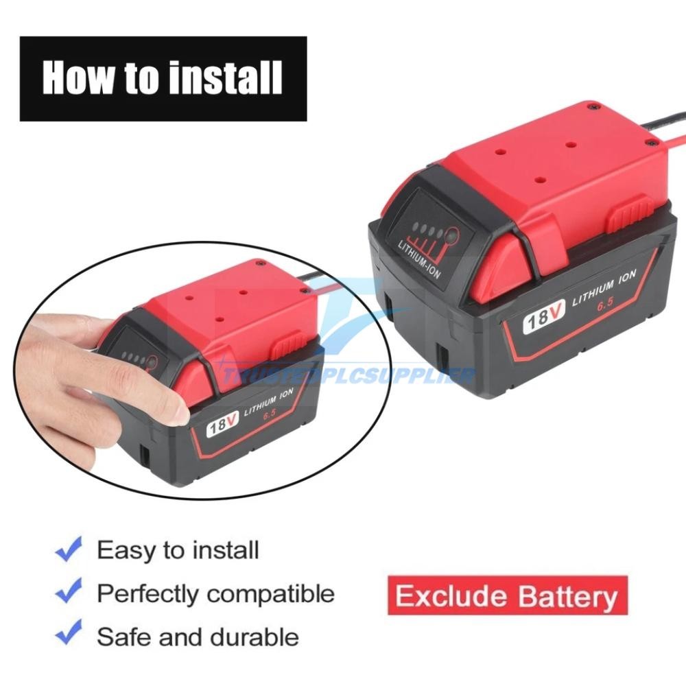 For Dewalt 18v/20v Dcb Battery, 12AWG 6ft Jumper Cables for Car Starter