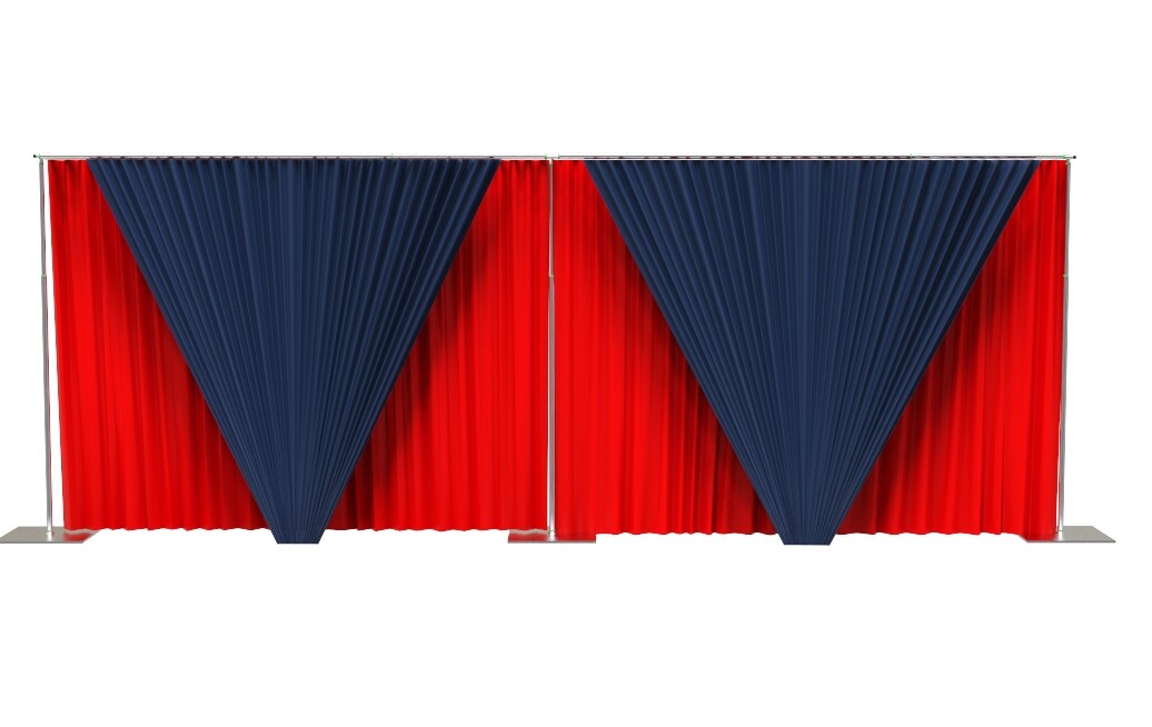 DOUBLE CROSSBAR ADJUSTABLE QUICK BACKDROP KIT 10 FT x 10 – 20 FT WITHOUT DRAPE