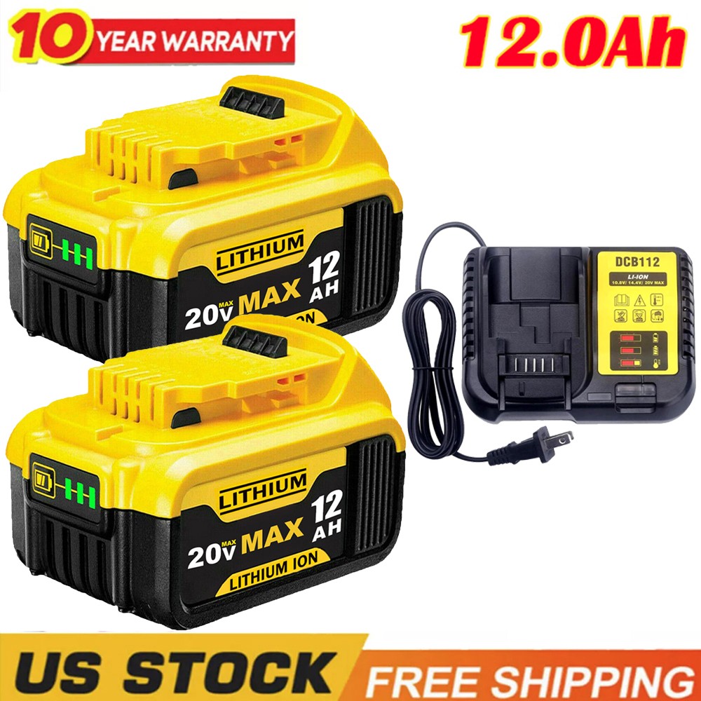 2 Pack For DeWalt 20V 20 Volt Max XR 8.0AH Lithium Ion Battery DCB206-2 DCB205-2