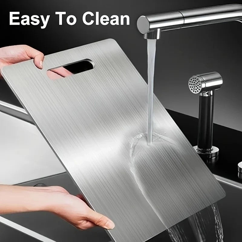 Titanium Cutting Board 100% Pure Non-Stick Double-Sided 11×15.5″ in for Kitchen