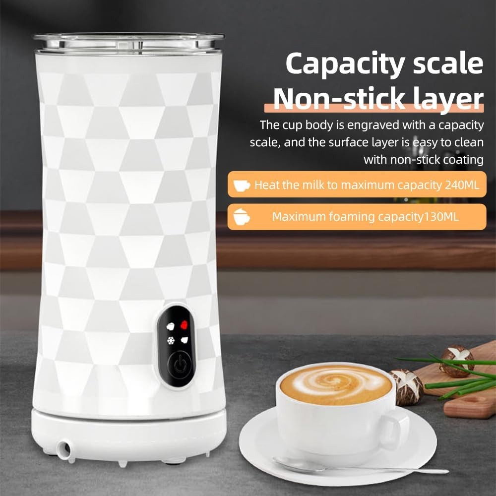 Electric Milk Frother, 4-in-1 Milk Steamer and Frother and Milk Warmer for Latte