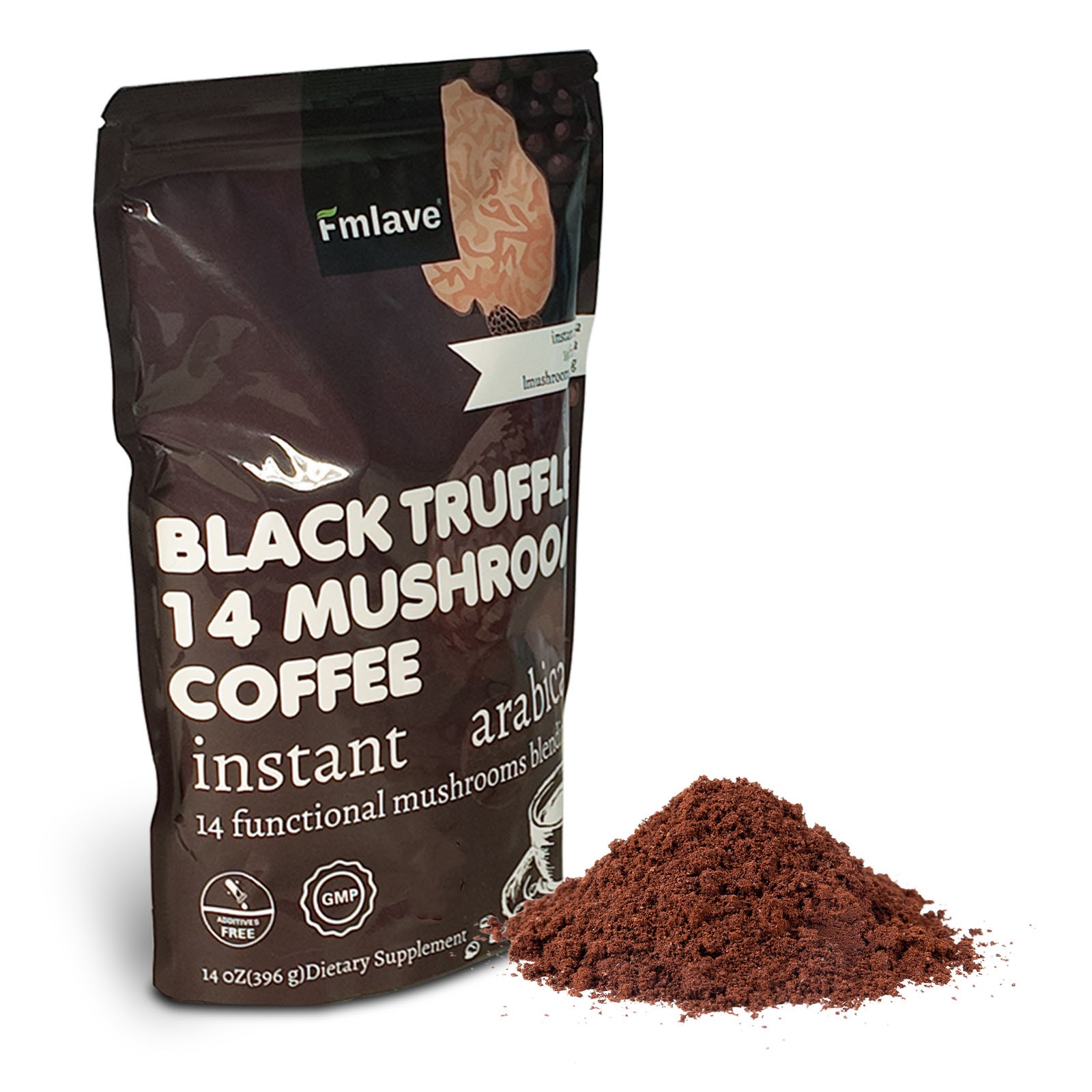 Organic Instant Mushroom Coffee, 14 oz (396 g), 14 – Adaptogenic Mushroom Blend