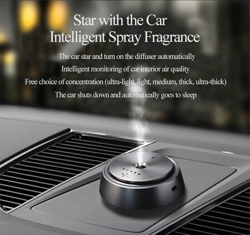 Aroma360 Smart Car Diffuser W/ Ultrasonic Scenting Nanotechnology /20ml Included