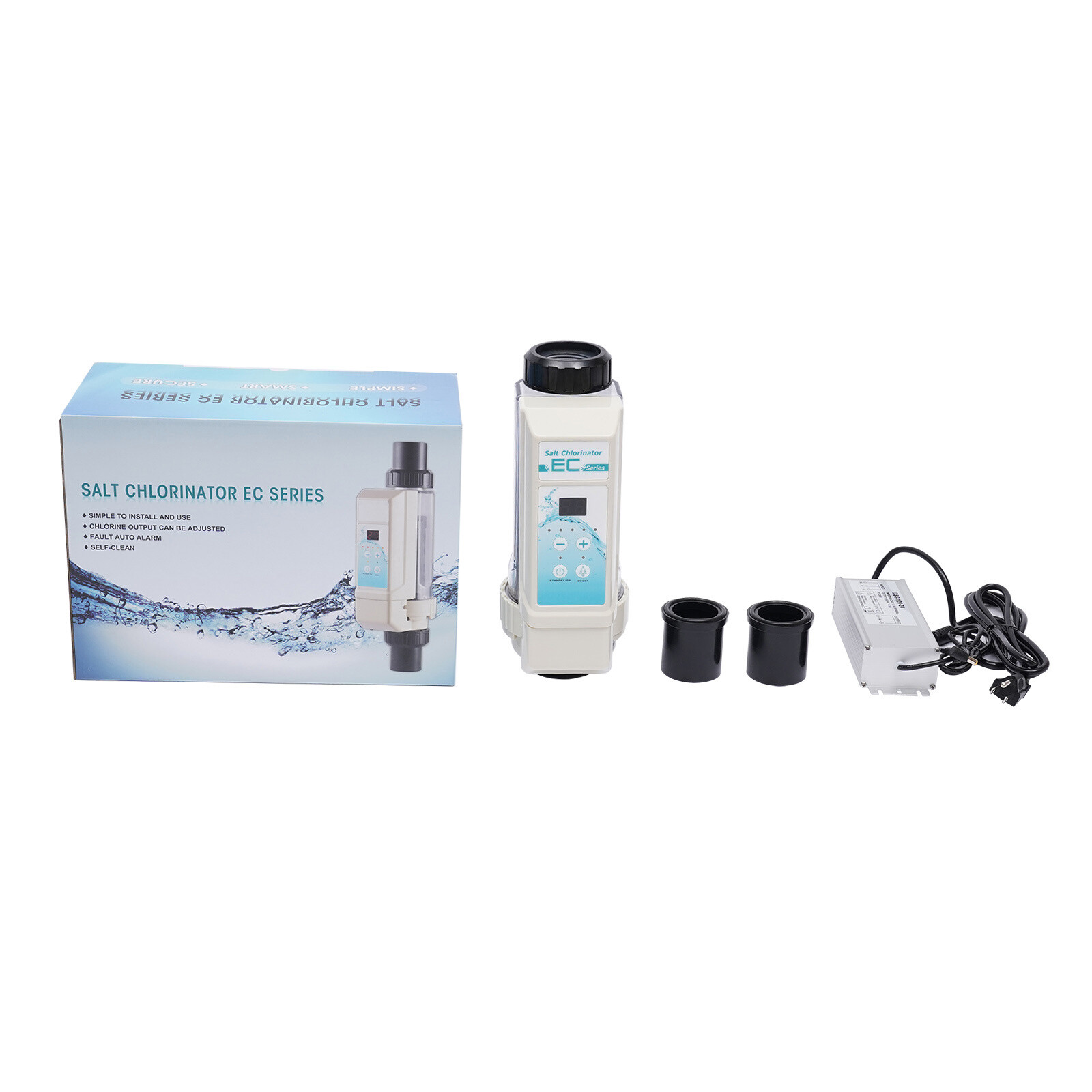 120W Salt Water Chlorine Generator LED Electrolytic Salt Disinfection Machine US