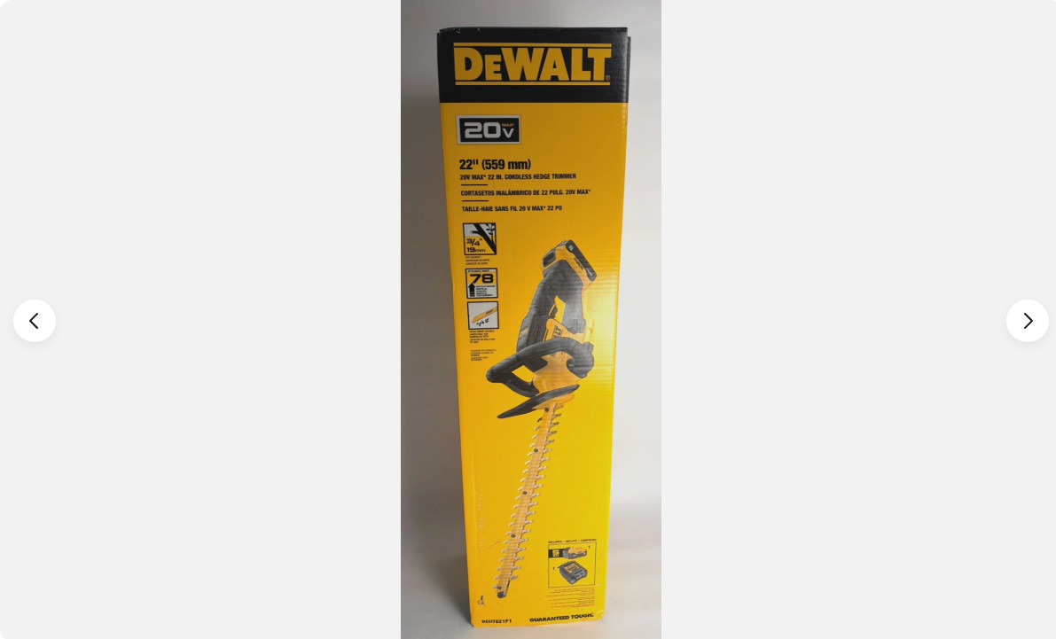 DEWALT 20V MAX 22″ Cordless Hedge Trimmer, Bare Tool Only (DCHT821B)