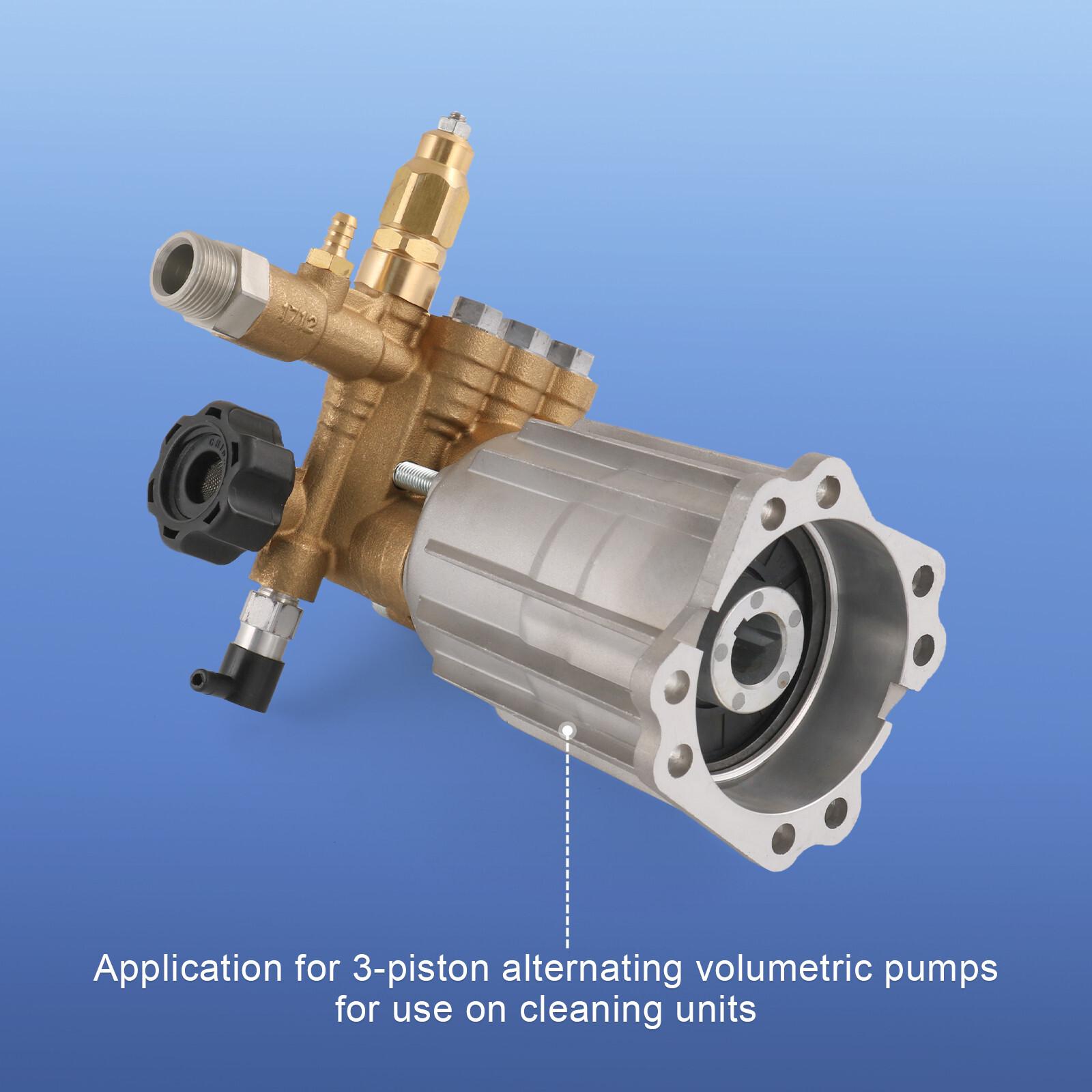 For RMV2.5G30 PRESSURE WASHER PUMP AXIAL, 2.5GPM 3000 PSI, 3400 RPM, 3/4″ SHAFT