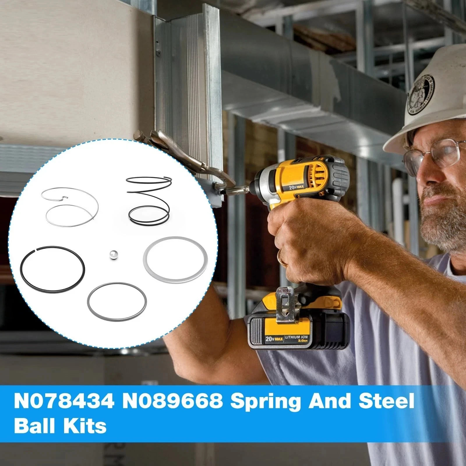 Updated DCF885 Impact Driver Spring Kit for Dewalt 20 V Impact Driver Parts D…